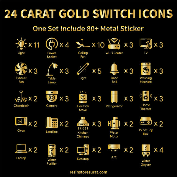 Gold Switch Sticker Labels
